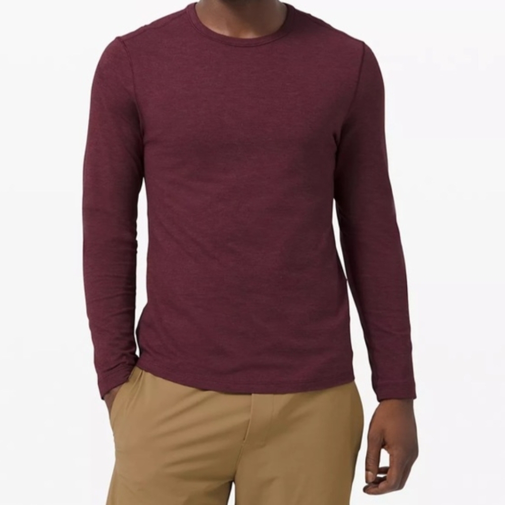 Lululemon 5 Year Basic Long Sleeve Size Large in Plum Shade